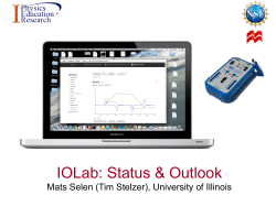 AAPT IOLab Status Talk - IOLab Wireless Lab System