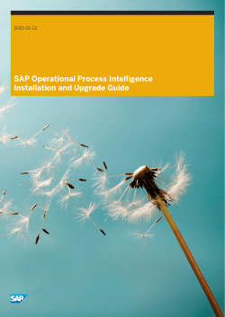 SAP Operational Process Intelligence Installation