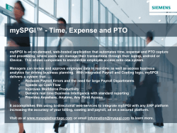 mySPGI™ - Time, Expense and PTO
