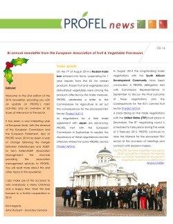 Bi-annual newsletter from the European Association of Fruit