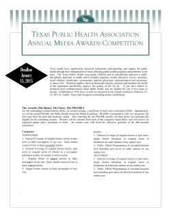 texas public health association annual media awards competition
