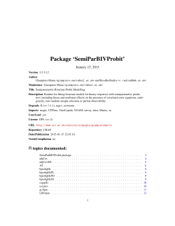 Package 'SemiParBIVProbit'