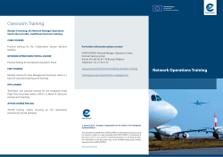 Leaflet on the Network Operations Training 2015