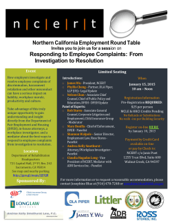 Northern California Employment Round Table Invites you to