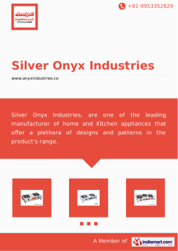 Brochure - Silver Onyx Industries