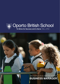 BUSINESS MANAGER - Oporto British School