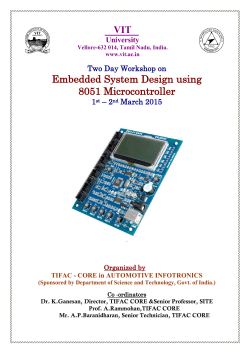 1-2 Mar Two Day Workshop on Embedded System