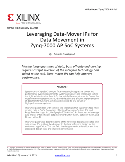 Leveraging Data-Mover IPs for Data Movement in Zynq
