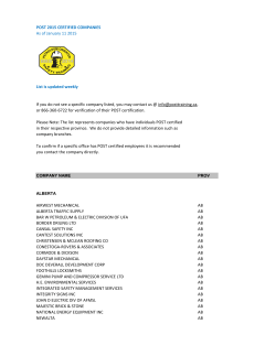 POST CERTIFIED COMPANIES