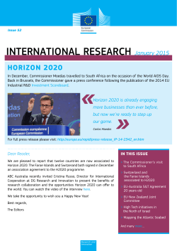 INTERNATIONAL RESEARCH January 2015