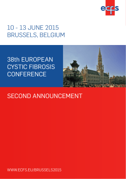 38th EUROPEAN CYSTIC FIBROSIS