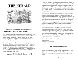 THE HERALD - Second Congregational Church