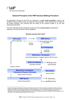 General Principles of the FWF Decision