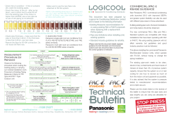Panasonic R22 Technical Bulletin