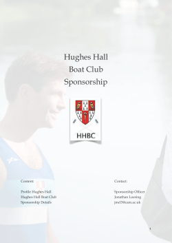 Hughes Hall Boat Club Sponsorship
