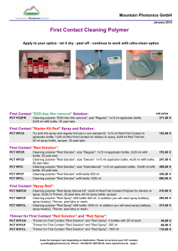 First Contact Cleaning Polymer
