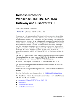 TRITON AP-DATA v8.0.0 Release Notes