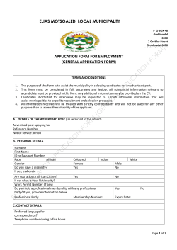 general application form - Elias Motsoaledi Municipality
