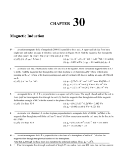CHAPTER 30 Magnetic Induction