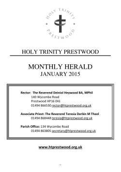 MONTHLY HERALD LY HERALD - Holy Trinity, Prestwood