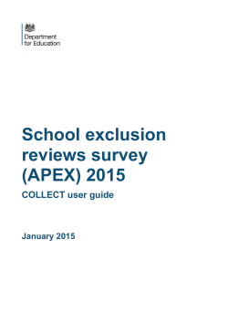 School exclusion reviews survey 2015: COLLECT user guide