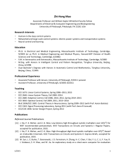 Z H I &ndash; H O N G   M A O - University of Pittsburgh