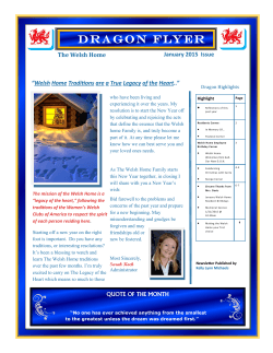 News Letter - The Welsh Home