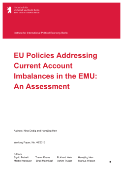 EU Policies Addressing Current Account Imbalances in
