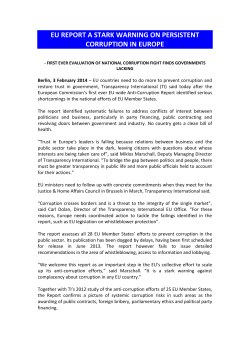 Press Release - Transparency International EU Office