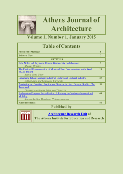 Volume 1, Issue 1, January 2015 - Athens Institute for Education and