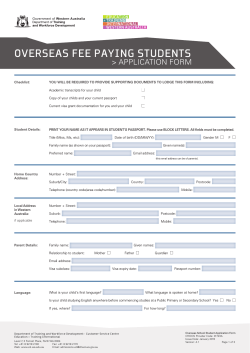 Overseas Fee Paying Students Application Form