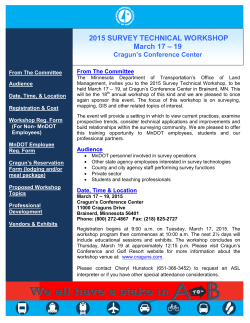 2015 Workshop Registration Information