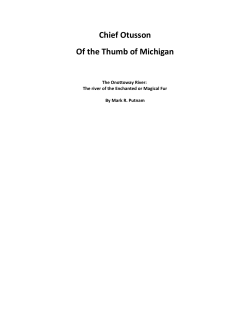 Chief Otusson Of the Thumb of Michigan