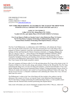 FOR IMMEDIATE RELEASE January 13, 2015 Contact: Katherine E