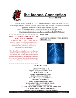 The Bronco Connection - Lee's Summit North High School