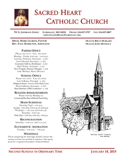 January 18, 2015 - Sacred Heart Catholic Church
