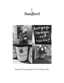 Handford Wines Burgundy 2013 En Primeur Offer