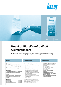 Knauf Uniflott/Knauf Uniflott Geïmpregneerd