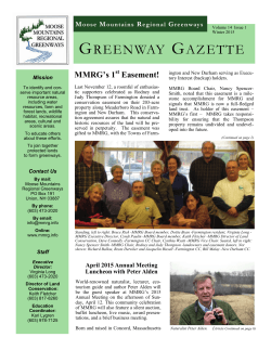 View Winter 2015 Newsletter - Moose Mountains Regional Greenways