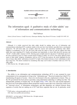 The information aged: A qualitative study of older adults