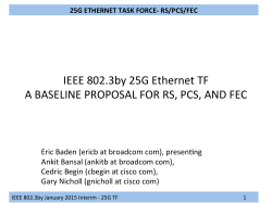 PCS and FEC baseline proposal