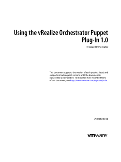 Using the vRealize Orchestrator Puppet Plug