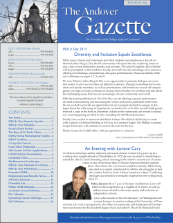 Gazette - Phillips Academy