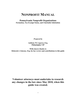 Pennsylvania Nonprofit Organizations