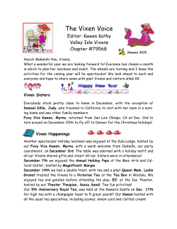 Newsletter - Valley Isle Vixens