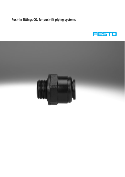 Push-in fittings CQ, for push