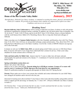 2015 January NL - Deborah Case Dance Academy
