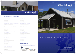 Rainwater Systems in this brochure