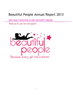 Beautiful People Annual Report 2013
