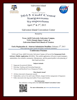 April 2 & 3 , 2015 Galveston Island Convention Center